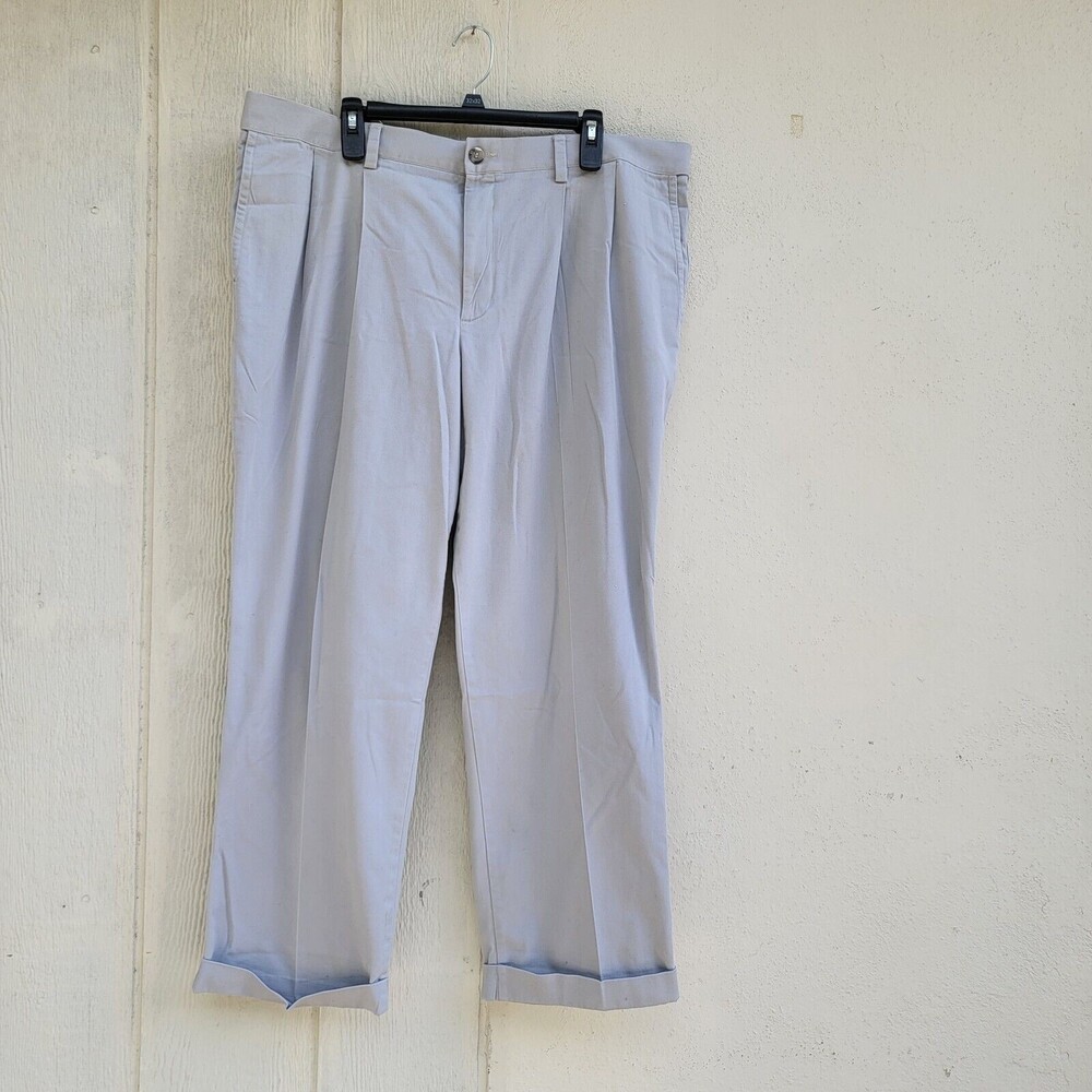 Dockers Men's 100% Cotton Pleated Front Cuffed Hem Chino Khaki Pants 42x30